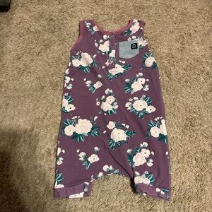 Rags to Raches Purple Floral Romper
